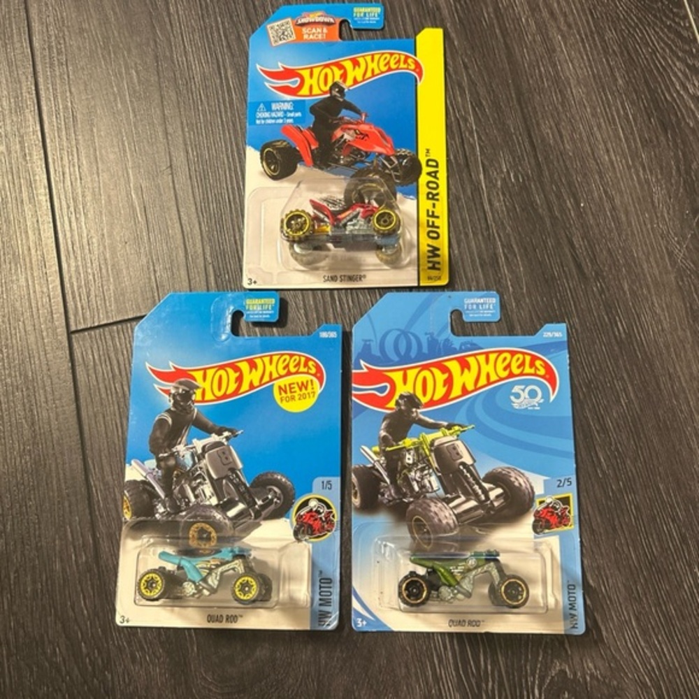 Hot Wheels ATV Quad Rods Set of 3 new